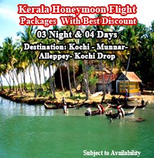 kerla honeymoon flight packages with best discount